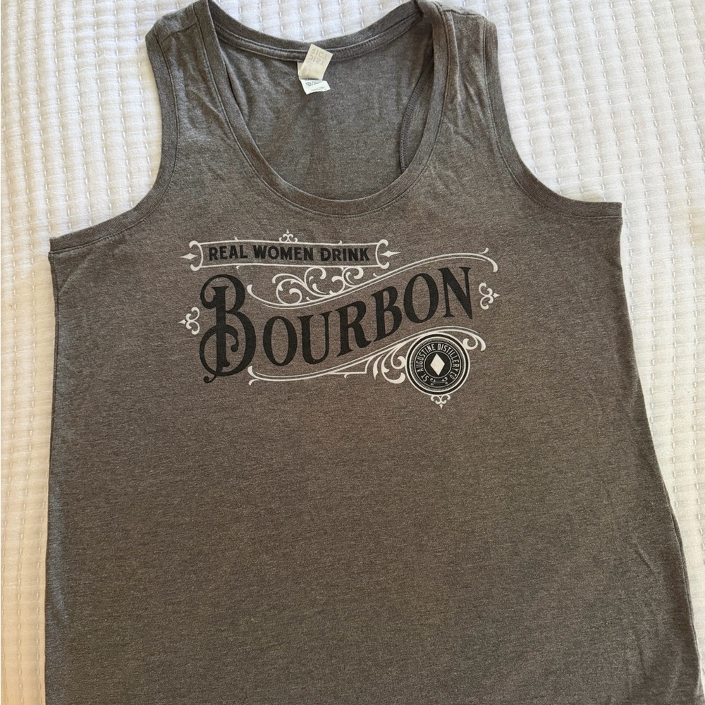 Real women drink bourbon Charcoal Tank Top